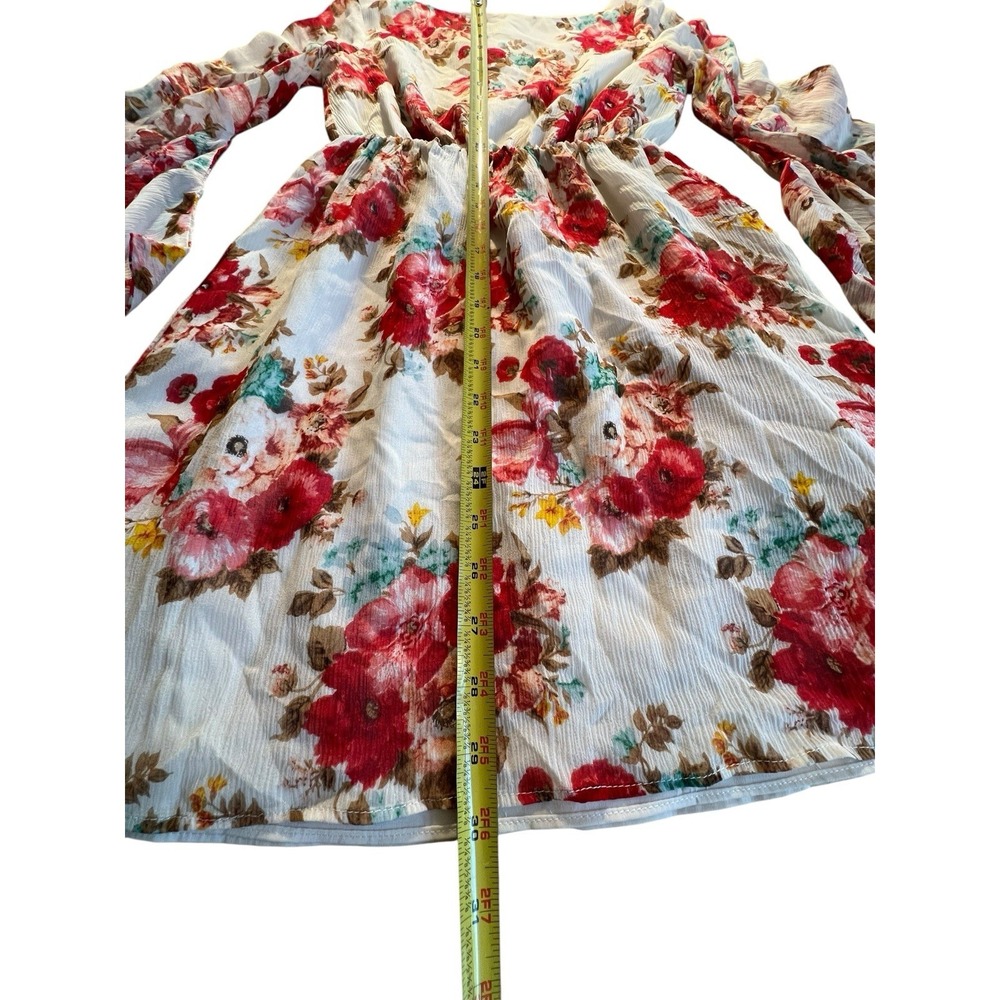 Alice + Olivia Bell Sleeve XS Floral Silk Bohemian Dress C103517683 - Picture 3 of 9